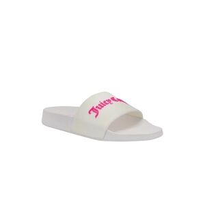 Juicy Couture Women's White and Pink Slide Sandals